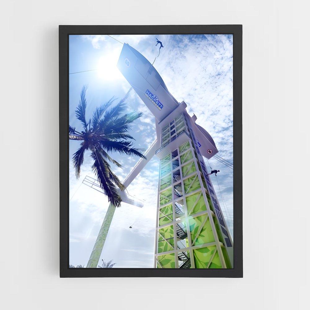 Poster Palm Breeze – affiche Saut à l’élastique (vue 2)
